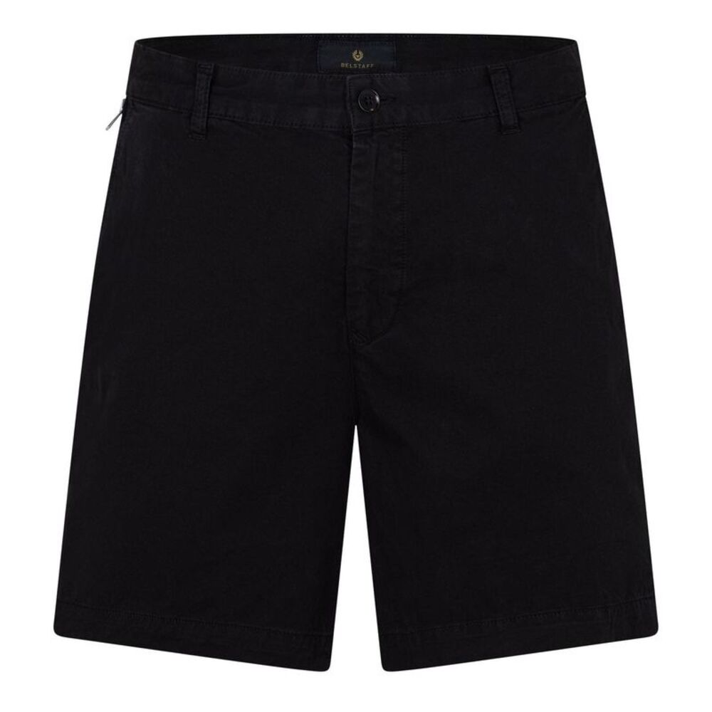 Belstaff Mens Rally Mid Length Chino Shorts / Black